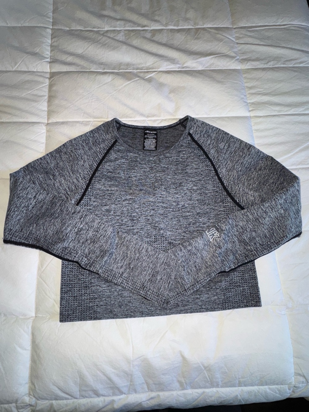 PINK Victoria's Secret Heather Gray Long Sleeve Seamless Tank Top